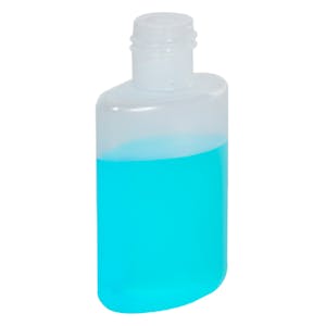 1/2 oz. Natural LDPE Oval Bottle with 15/415 Neck (Cap Sold Separately)