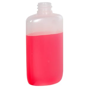 2 oz. Natural LDPE Oval Bottle with 18/410 Neck (Cap Sold Separately)