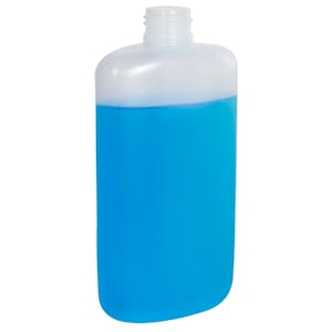 8 oz. Natural LDPE Oval Bottle with 24/410 Neck (Cap Sold Separately)