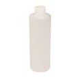 16 oz. Natural HDPE Cylindrical Sample Bottle with 28/410 White Ribbed Cap with F217 Liner