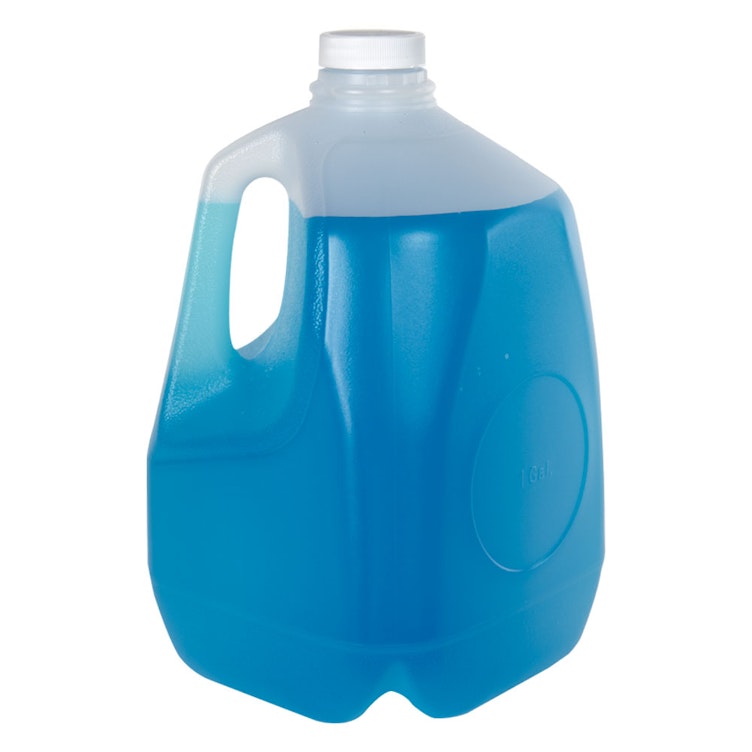 1 Gallon (128 oz) Clear Glass Jug With 38mm Black Polyseal Lid & Cap | Pack  of Two