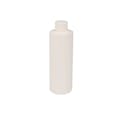 8 oz. White HDPE Cylindrical Sample Bottle with 24/410 White Ribbed Cap with F217 Liner