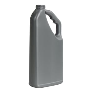 32 oz. Gray HDPE "No-Glug" Jug with 33/400 Neck (Cap Sold Separately)