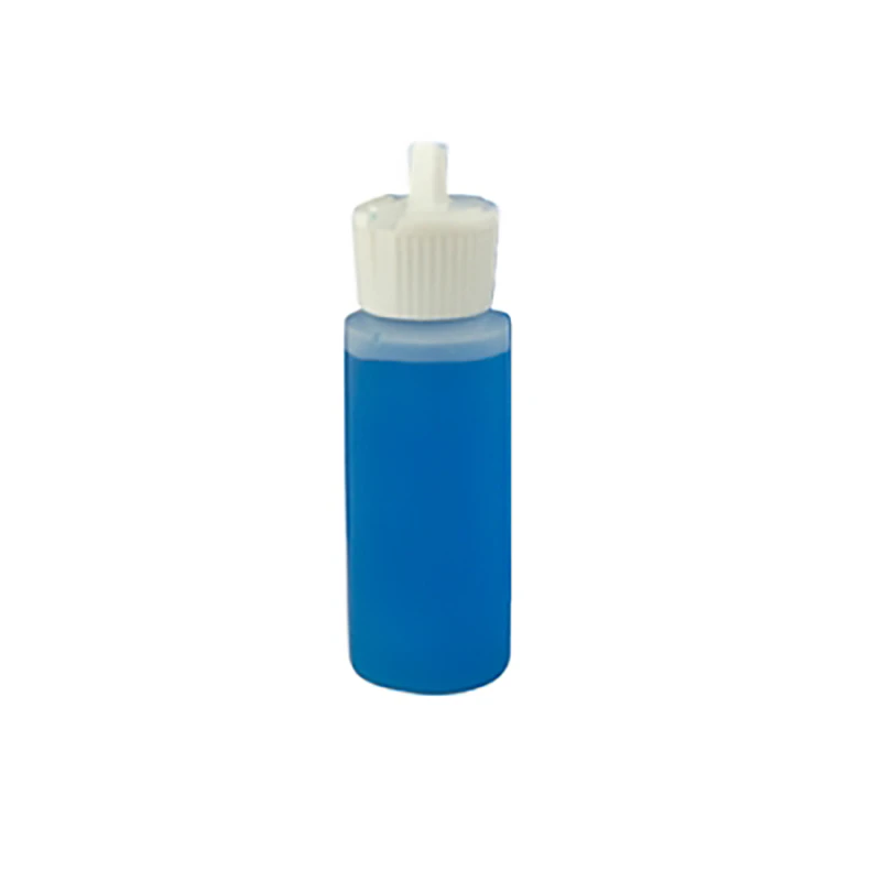 2 oz. HDPE Cylinder Bottle with 24mm White Flip-Top Dispensing Cap