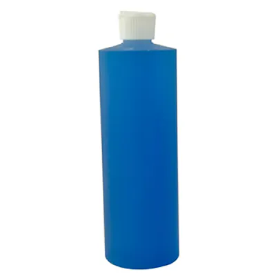 16 oz. HDPE Cylinder Bottle with 24mm White Flip-Top Dispensing Cap