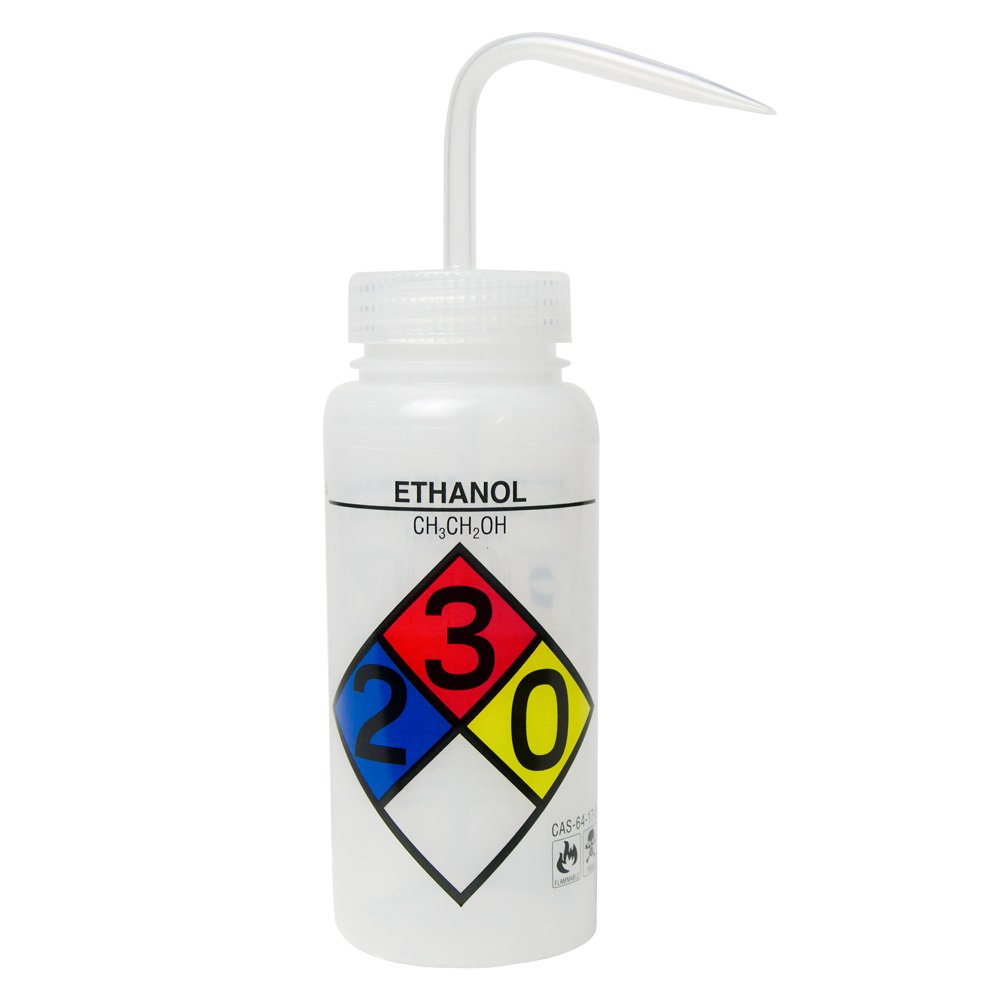 500mL (16 oz.) Scienceware® Toluene Wide Mouth Safety-Labeled Wash