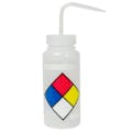 500mL (16 oz.) Scienceware® LYOB (Label Your Own) Wide Mouth Safety-Labeled Wash Bottle with Natural Dispensing Nozzle