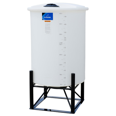 100 Gallon Natural Closed Top 15° Cone Bottom Batch Tank - 23