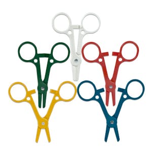 Nylon Dispensing Tube Occluding Clamps in Assorted Colors — Package of 10
