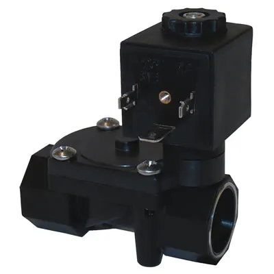 1/4" NPT 2-Way Nylon Solenoid - 24 VDC Spaded