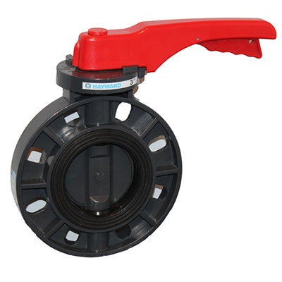 6" PVC Lever Butterfly Valve with EPDM Liner & Seals