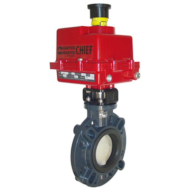 4" Type 57 Butterfly Valve with Series 92 Electric Actuator