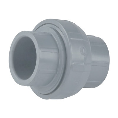 1-1/4" Light Gray Schedule 80 CPVC Socket Union with FPM Seals