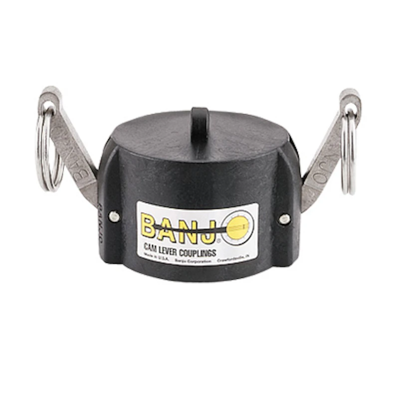 4" Banjo® Black Fiberglass-Reinforced Polypropylene Quick Disconnect Fitting Dust Cap For Male Adapters