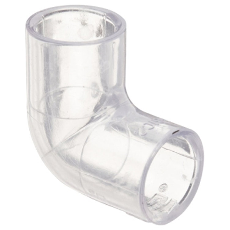 3" Clear Schedule 40 PVC 90° Elbow