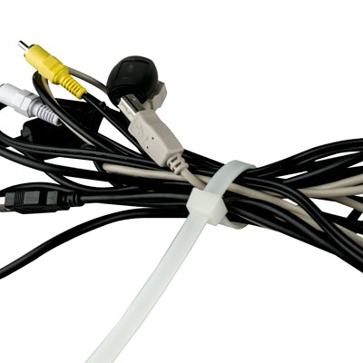 52" L x 0.35" W Natural Nylon Heavy Duty Lashing Cable Zip Ties - 16" Max. Bundle Diameter