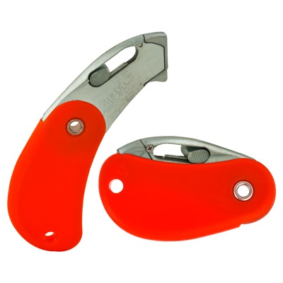 Red Pocket Safety Cutter with Spring Back