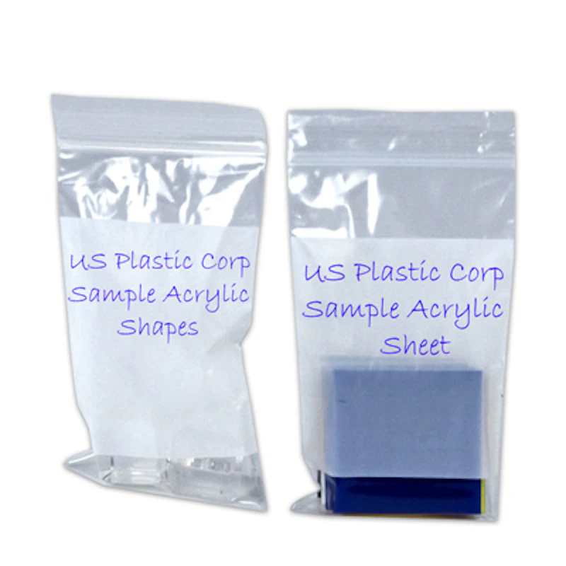 6" x 9" x 4 mil White Block Poly Bags
