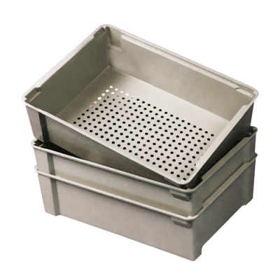 23-1/2" L x 16-1/8" W x 10-1/4" Hgt. Wash Box with Perforated Bottom