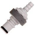 1/4" ID In-Line Hose Barb NS4 Series Polypropylene Non-Spill Coupling Insert (Body Sold Separately)
