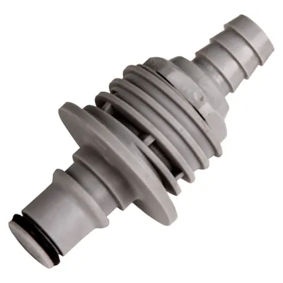 3/8" ID Panel Mount Hose Barb NS4 Series Polypropylene Non-Spill Coupling Insert (Body Sold Separately)