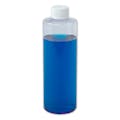4 oz. Clear PVC Cylindrical Bottle with 20/410 White Ribbed Cap with F217 Liner