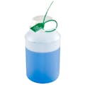 32 oz./1 Liter Natural HDPE Gulsby Round Sampling Bottle with Cap & Secure Seal
