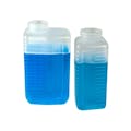 64 oz. Heavy Duty Natural Polypropylene Rectangular Graduated Bottle with 58/400 Neck (Cap Sold Separately)