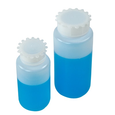 2000mL Kartell® LDPE Wide Neck Graduated Bottles with Caps - Case of 2