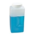 2000mL White HDPE Kartell® Square Bottle with 75mm Cap