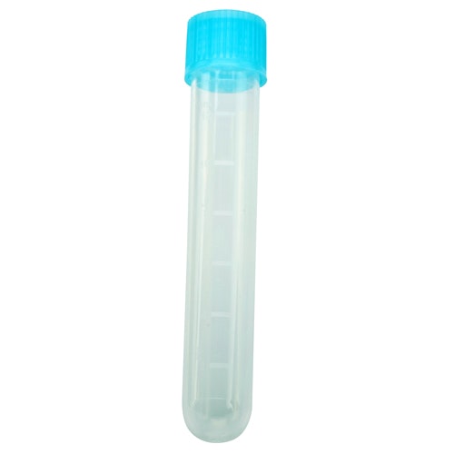 15mL Kartell® Polypropylene Test Tube with Blue Screw Closure - Case of 100