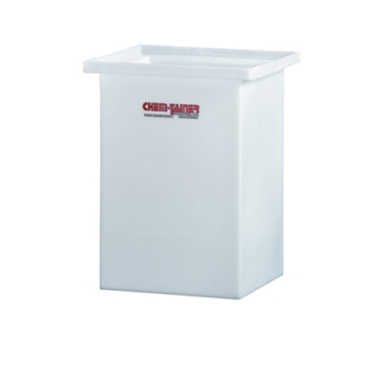 Chemtainer 1 Gallon Plastic Open Top Batch Storage Tank with Lid