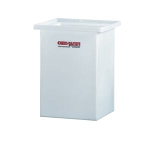 11 Gallon Molded Polyethylene Tank with Cover - 12" L x 12" W x 18" Hgt.