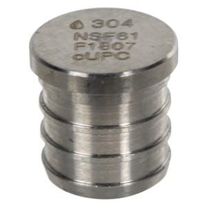 3/4" Stainless Steel PEX Plug