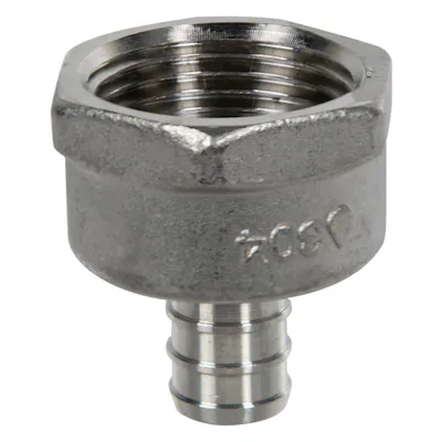 1/2" PEX x 3/4" FNPT Stainless Steel Female Adapter