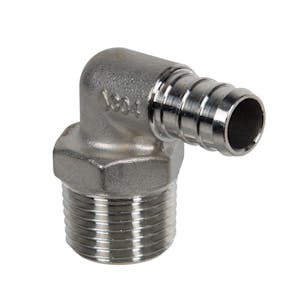 Stainless Steel PEX Male 90° Elbows