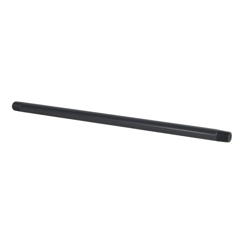 1/4" MNPT x 1/4" MNPT Smooth Gray Schedule 80 PVC Pipe Nipple - 12" L