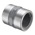 1/2" FNPT CPVC Schedule 80 Special Reinforced Coupling with SS Collars