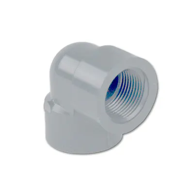 1/4" Light Gray Schedule 80 CPVC Threaded 90° Elbow