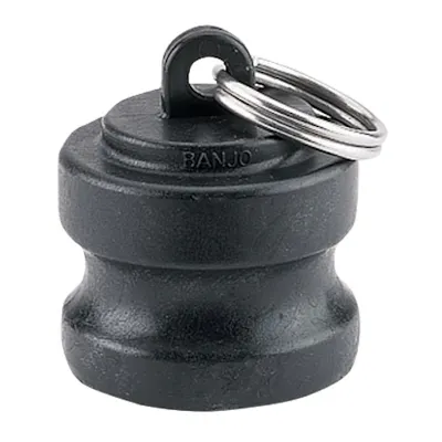 1/2" - 3/4" Banjo® Black Fiberglass-Reinforced Polypropylene Quick Disconnect Fitting Dust Plug for Female Couplings