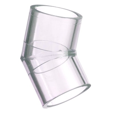 1/4" Clear Schedule 40 PVC 45° Elbow