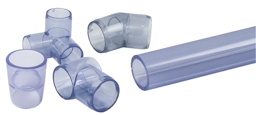 Clear PVC Furniture Pipe & Fittings