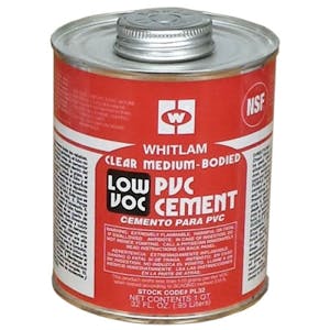 Quart Whitlam PVC Clear Low VOC Medium Bodied Cement