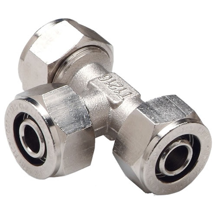 1" D1 Duratec® Nickel Plated Brass Tee