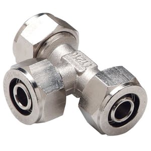1/2" D1 Duratec® Nickel Plated Brass Tee