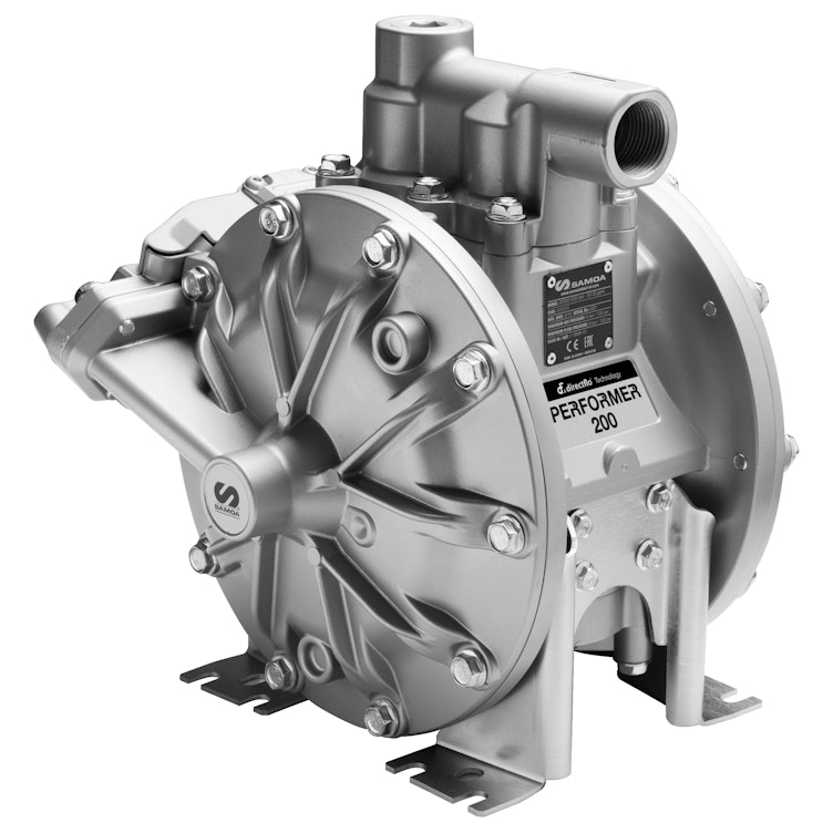 1" DP200 Direct Flo 53 GPM Pump with Aluminum Body & Santoprene™ Diaphragm