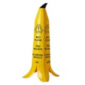 3' Yellow Banana Wet Floor Cone with Brown Stem