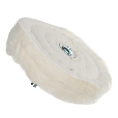 4" 60 Ply Spiral Sewn Mounted Buffing Wheel