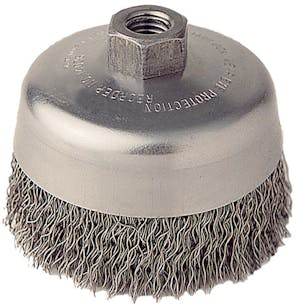 3" Crimped Wire Cup Brush with 5/8"-11 Arbor Hole