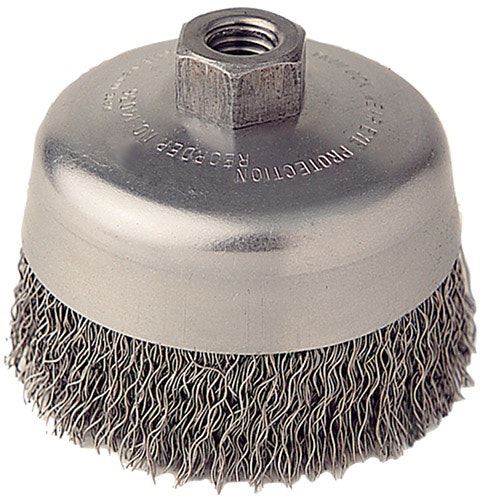 3" Crimped Wire Cup Brush with 5/8"-11 Arbor Hole